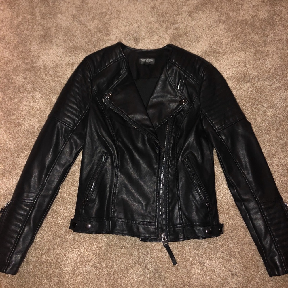 Topshop Faux Leather Jacket